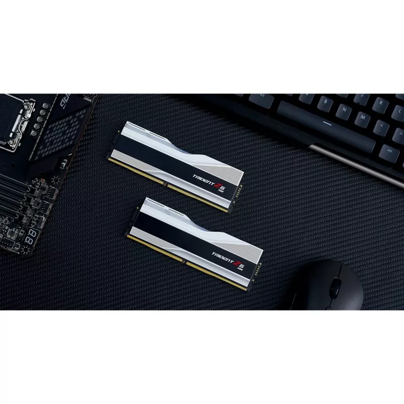 DIMM 32 GB DDR5-6000 (2x 16 GB) Dual-Kit, memória prateada, F5-6000J3238F16GX2-TZ5RS, Trident Z5 RGB, INTEL XMP