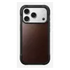 Capa para telemóvel Nomad Rugged Leather Case para iPhone 17 Pro, 6,3 polegadas (16 cm), castanha, pele/TPU/alumínio