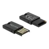 Leitor de cartões DeLOCK USB 2.0 preto Micro SD MicroSDHC MicroSDXC 480 Mbit/s
