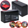 Bateria de chumbo-ácido selada (VRLA) 12V 9Ah Extralink – AGM, 1 unid., preto