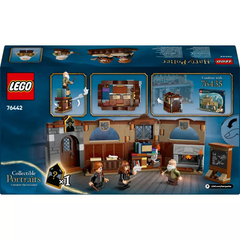 Conjunto de construção LEGO Harry Potter Aula de feitiços do Castelo de Hogwarts 76442 – 204 peças, 3 minifiguras, para crianças a partir dos 8 anos