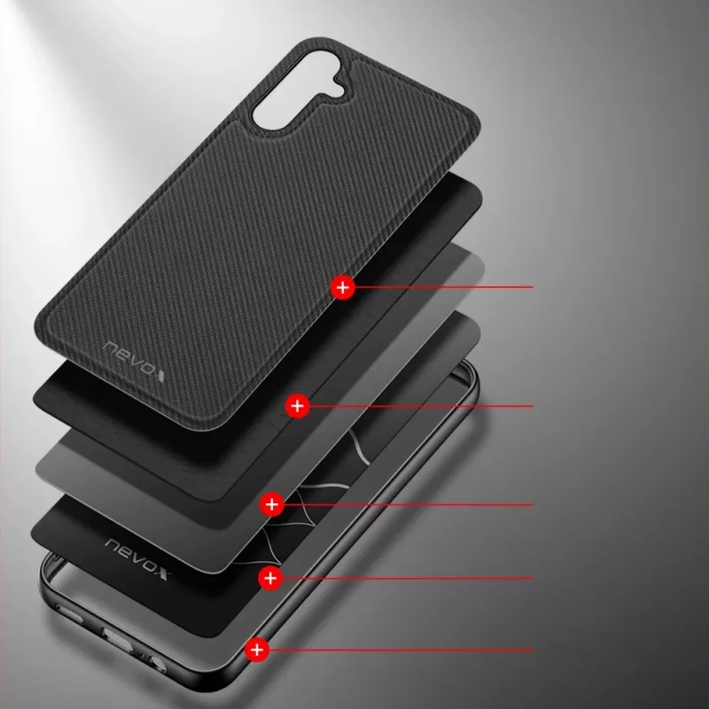 StyleShell NYLO, capa de telemóvel Preta, Samsung Galaxy A15 5G / A15 4G