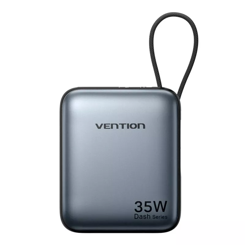 Vention FHEH0 power bank 10000 mAh 35 W com cabo USB-C, cinzento