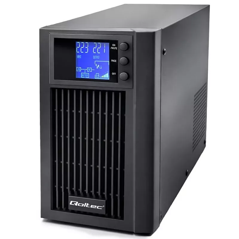 UPS QOLTEC onda sinusoidal pura 2kVA 1600W com AVR e ecrã LCD