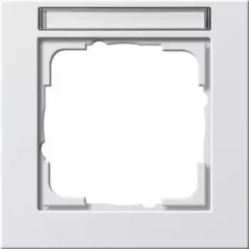 Placa de parede GIRA E2 branco, termoplástico sem parafusos, 80,8×80,8×9,3 mm