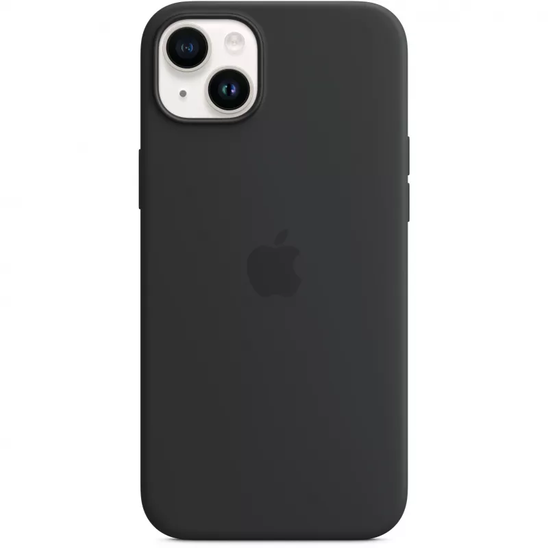 Capa de silicone Apple iPhone 14 Plus com MagSafe – Midnight
