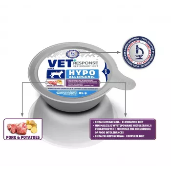 VET RESPONSE Hipoalergénico Porco - Alimento húmido para gatos - 85 g