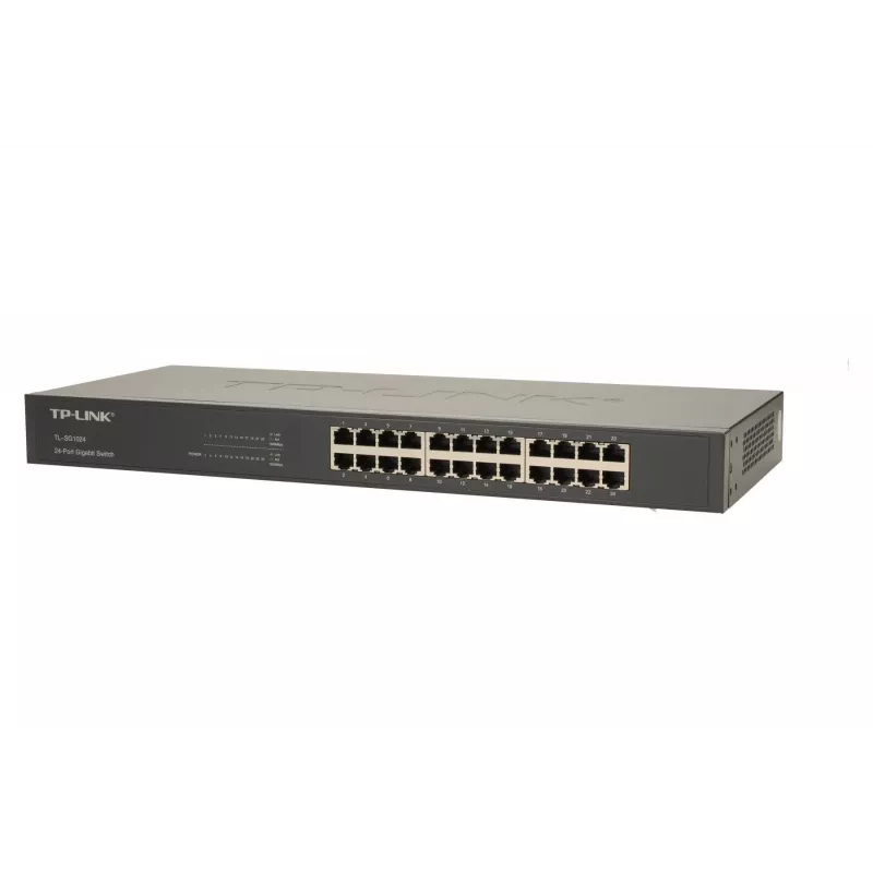TP-Link Switch de rede Gigabit 24 portas para rack, Não gerido, Gigabit Ethernet (10/100/1000), Full duplex, Montagem em rack, 1U