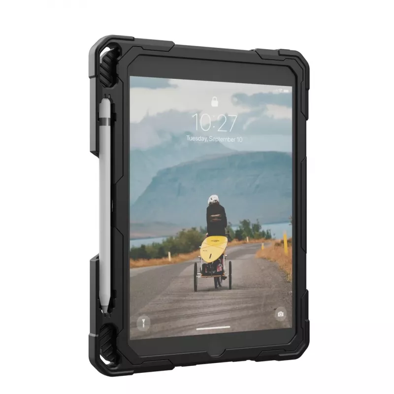 Urban Armor Gear Plasma Healthcare 124470114340 capa para tablet Apple iPad 10.9 (10.ª geração) / 11 (A16), 27,7 cm (10,9"), bumper, suporte, alça de mão, ice/preta
