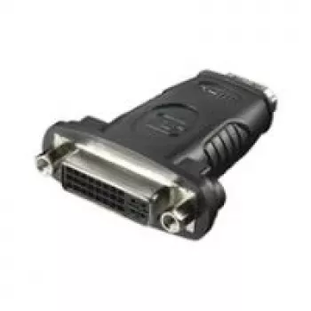 Adaptador HDMI™ / DVI-I Wentronic Goobay, conector fêmea HDMI standard (tipo A), preto - conector fêmea HDMI™ de 19 pinos > conector fêmea DVI (24+5) (60752)