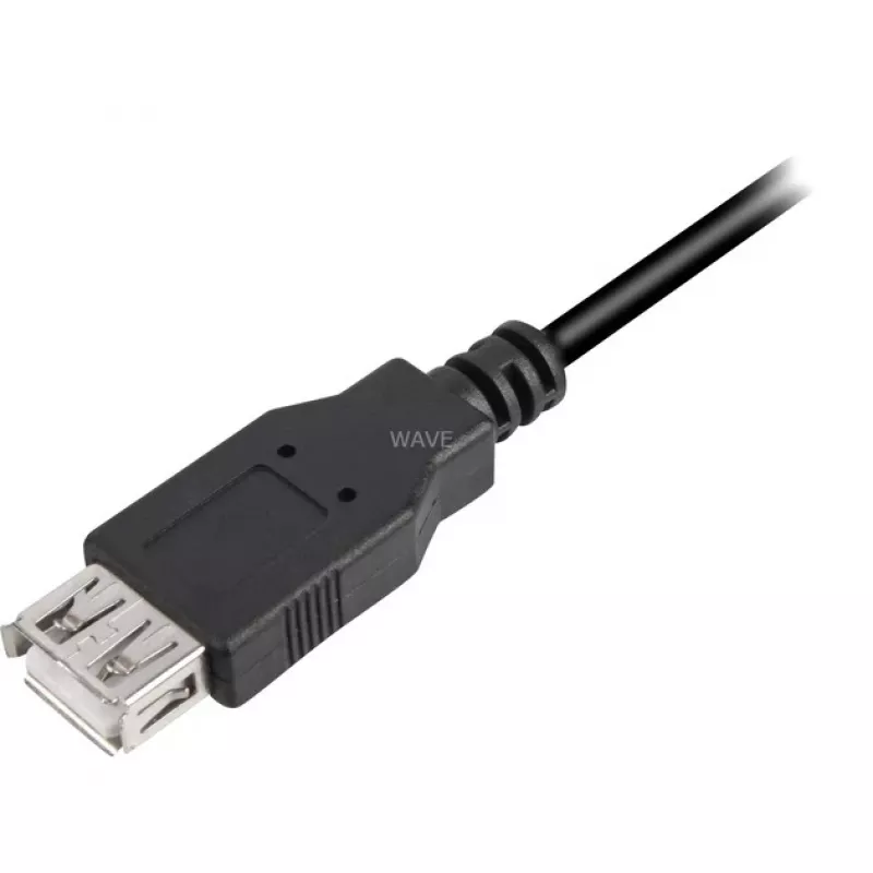 Cabo de extensão USB 2.0, ficha USB-A > conector fêmea USB-A (preto, 3,0 metros, duplamente blindado)