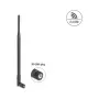 Antena WLAN omnidirecional DELOCK 2,4 GHz ficha RP-SMA 7 dBi com articulação inclinável, preta, 290 mm