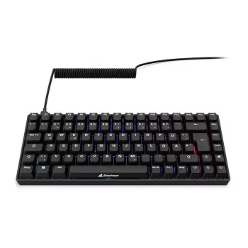 Teclado gaming mecânico Sharkoon Skiller SGK50S3 PBT preto amarelo RGB