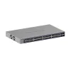 Switch Ethernet Gigabit gerido Netgear GS752TX, 48x RJ-45 10/100/1000, suporte 10G, rack 1U, cinzento