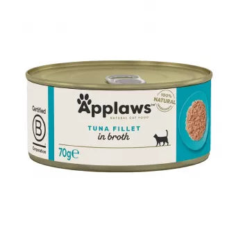 Filete de atum em caldo APPLAWS - comida húmida para gatos - 70g