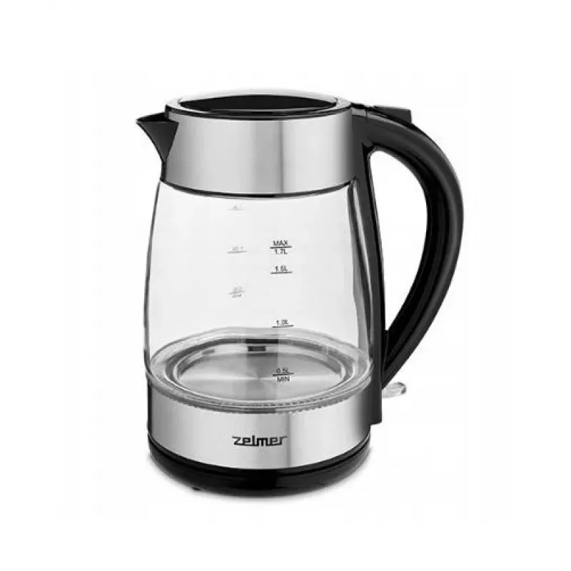 Chaleira elétrica Zelmer 1,7 L 2200 W Preto Aço inoxidável