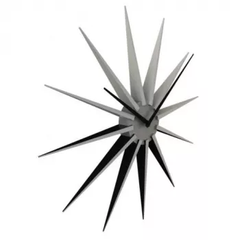 NeXtime Relógio 3051zi Nova, Ø50 cm, parede, preto/prateado