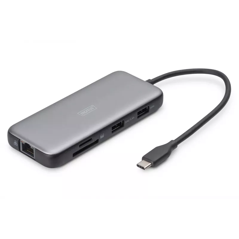 Docking station USB-C Digitus DA-70915 8 portas 100W Power Delivery