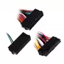 Adaptador para fonte de alimentação SILVERSTONE SST-PP10 — adaptador de cabo duplo de 24 pinos para 24 pinos único