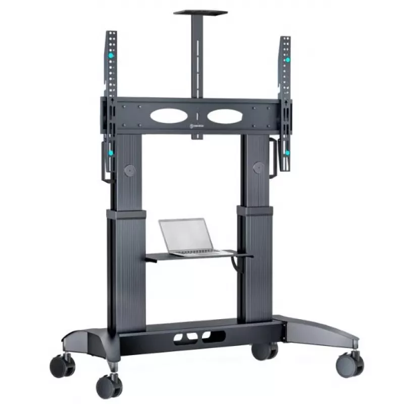 Suporte móvel para TV ONKRON TS2821-B para televisores de 70–110 polegadas, preto, suporte com rodas ajustável em altura
