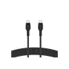 Cabo BoostCharge USB-C/USB-C silicone entrançado 2 m, preto