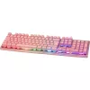 Deltaco GAM-021-RGB-P-DE - tamanho completo (100%) - USB - interruptores de membrana - QWERTZ - rosa