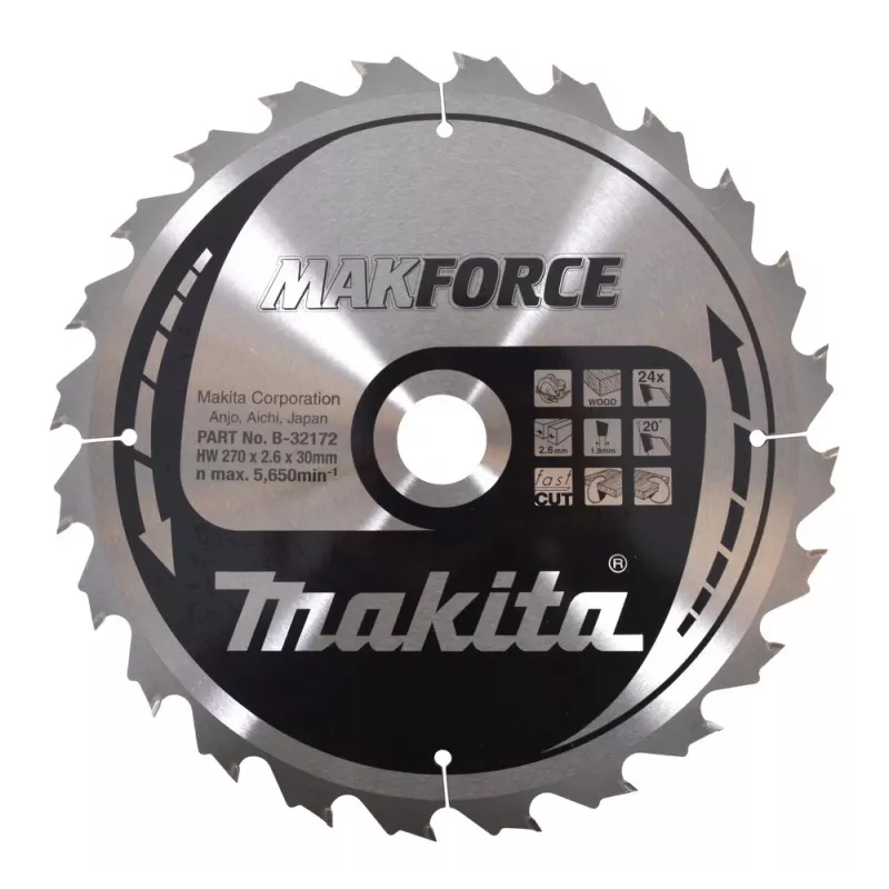 Makita MAKFORCE B-32172 disco de serra circular para madeira 270x30x24z