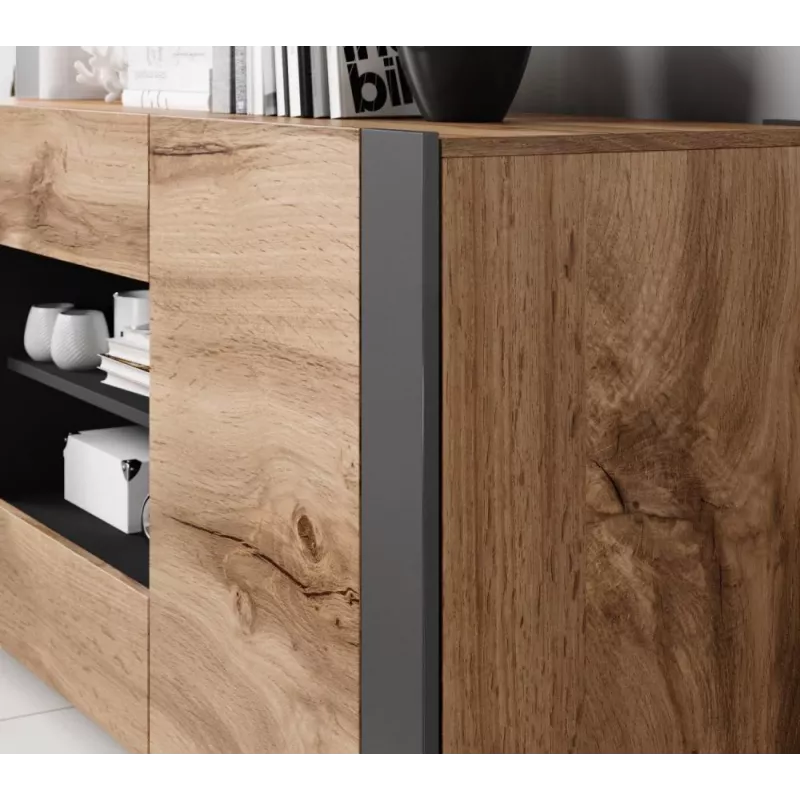 Cómoda Cama WOOD carvalho wotan/antracite