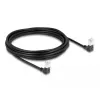 Cabo de rede DeLOCK RJ45 Cat.6A S/FTP fino 90° para baixo 5m preto