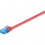 Cabo patch Wentronic CAT6a U/UTP 3 m, ficha/ficha RJ-45, dourado, U/UTP (96333)
