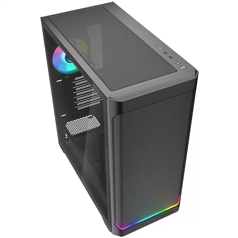 Caixa para PC Sharkoon AK4W RGB faixa Midi Tower preto