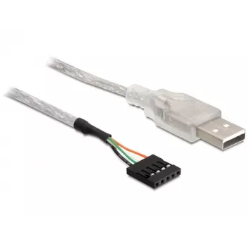 Cabo USB 2.0-A macho para pin header DeLOCK 83078 Prateado