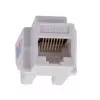 Módulo Keystone LANBERG KSU6-1090, Cat6 U/UTP plano, ficha RJ-45 para conector fêmea LSA, AWG 22/26, 14.5×16.1 mm, branco