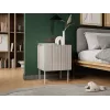 Mesa de cabeceira Cama Meble ISLA 44,5x40x59 cm cashmere mate, MDF e aglomerado, conjunto de 2