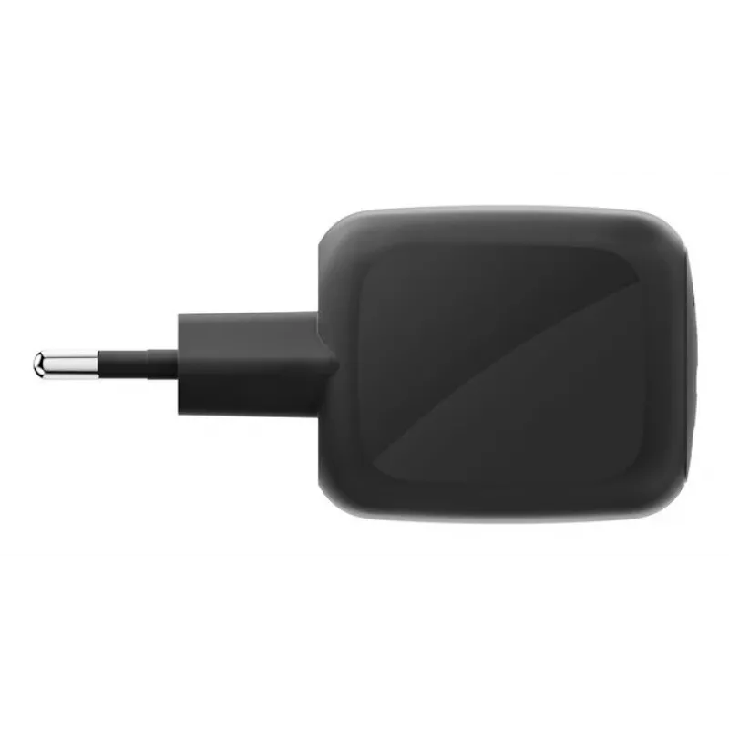 Carregador rápido AC de interior Belkin WCH020kqBK, 2× USB-C, compatibilidade universal, proteção de corrente, preto