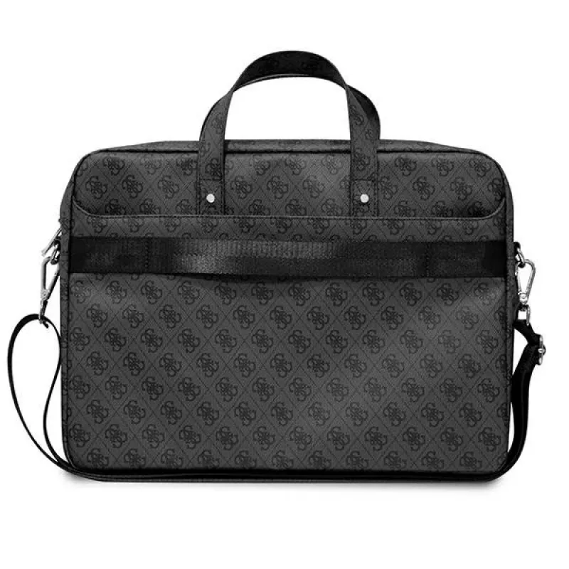 Mala para portátil GUESS GUCB15P4TK 16 polegadas preto Saffiano com logótipo 4G Triangle