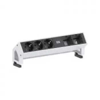 Distribuidor de energia Bachmann Desk 2 0,2 m 3 tomadas AC preto branco
