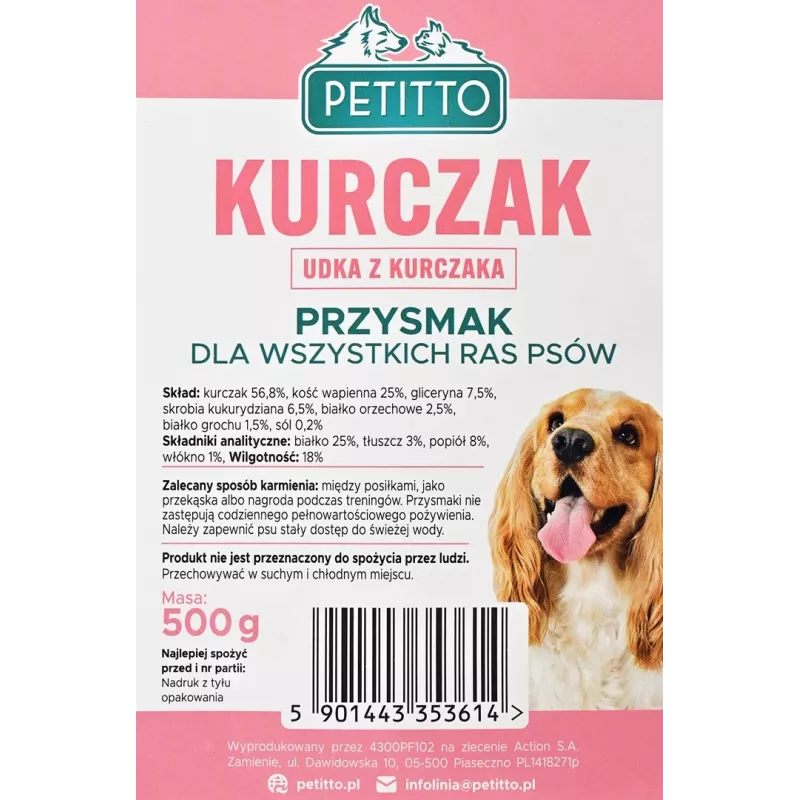 PETITTO Coxas de frango - Petiscos para cães - 500g