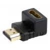 Adaptador HDMI GEMBIRD A-HDMI90-FML, HDMI para HDMI, adaptador em ângulo reto 90°, preto
