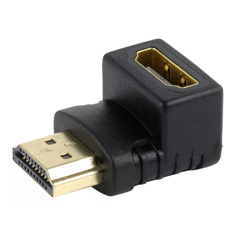 Adaptador HDMI GEMBIRD A-HDMI90-FML, HDMI para HDMI, adaptador em ângulo reto 90°, preto