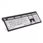 Logickeyboard XL Print Universal USB QWERTZ alemão preto branco