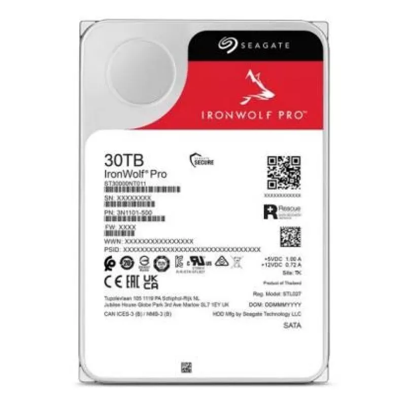 Disco interno Seagate IronWolf Pro ST30000NT011 30 TB 7200 rpm 512 MB 3,5