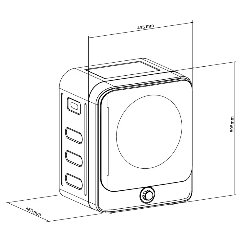 Máquina de secar roupa GreenBlue GB415, secador doméstico compacto, capacidade de 3 kg, 830 W, tambor 260×460 mm, cinzento
