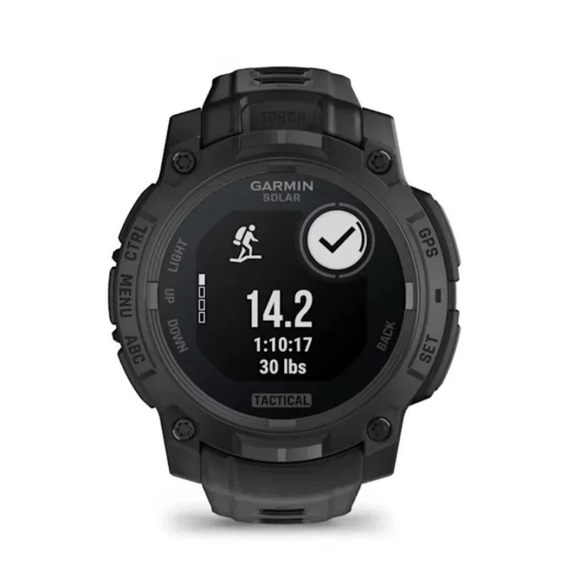 Smartwatch GARMIN Instinct 3 45mm Solar Tactical Edition preto — 45 mm, função de carregamento solar, GPS, medidor de frequência cardíaca