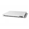 Cisco Catalyst C1300-24XS switch de rede gerido L2/L3, 24 portas (20x 10GE SFP+ + 4x 10GE uplinks partilhados), 480 Gbit/s, consola RJ-45/USB-C, tabela MAC de 16 000, montagem em rack, cinzento