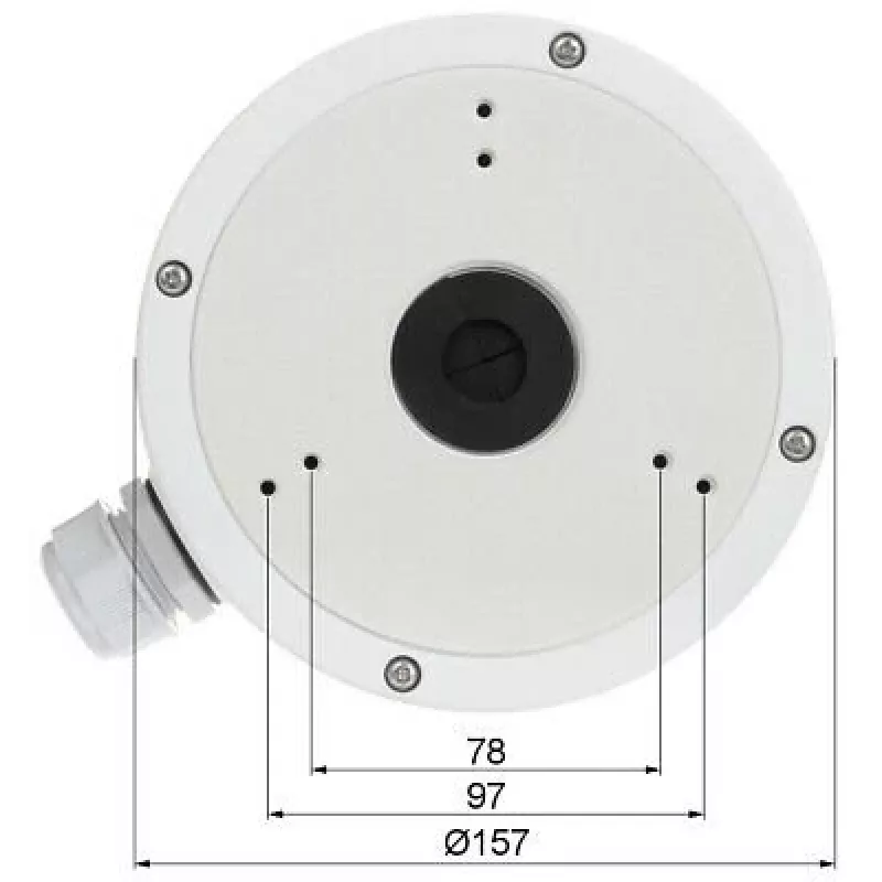Caixa de ligação para acessórios de câmaras de segurança Hikvision Digital Technology DS-1280ZJ-M