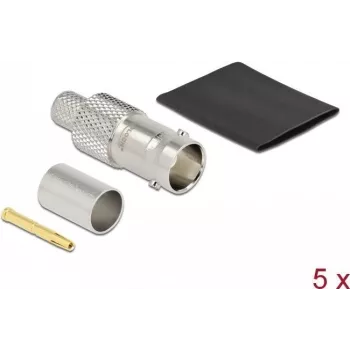Conector fêmea BNC para cravar para RG-6 DeLOCK 90029