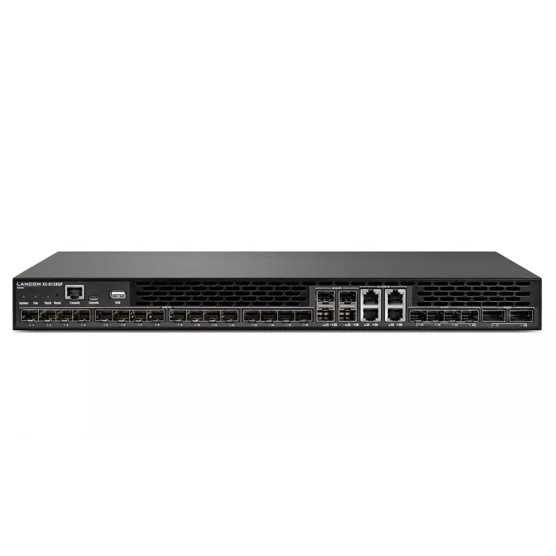LANCOM XS-6128QF - Switch - L3 - gerido - 16 x 10 Gigabit SFP+ + 4 x Combo 10 Gigabit SFP+/RJ-45 + 4 x Combo 25 Gigabit SFP28 (Uplink) + 2 x Combo 40 Gigabit QSFP+ (Uplink) - ventoinha