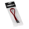 CableMod ModMesh - Cabo SATA - Serial ATA 150/300/600 - SATA (M) para SATA (M) - 60cm - Blood Red (CM-CAB-SATA-N60KBR-R)