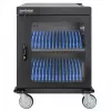 Carrinho/armário de carregamento para portáteis Manhattan com adaptador AC (UE) 32 compartimentos, instale o adaptador AC (cabo de alimentação) do dispositivo no dispositivo, adequado para TODOS os portáteis (até 15,6 polegadas), iPads, MacBooks, Chromebooks, outros dispositivos USB-C, compartimentos 380 x 30 x 280 mm, armário, com fecho
